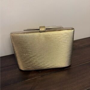 Sasha Gold Hard Shell Evening Clutch